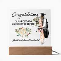 Acrylic Square Plaque - Personalized Graduation Gift For Her