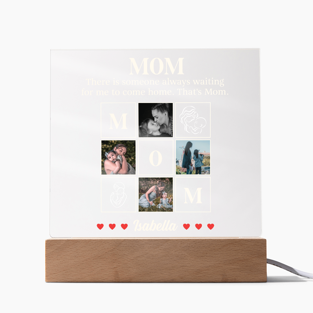 Personalized Acrylic Square Plaque for Mom from Dughter - Mother's Day Gift