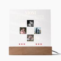 Personalized Acrylic Square Plaque for Mom from Dughter - Mother's Day Gift