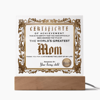 Acrylic Circle Plaque – World's Greatest Mom Award - TreasuredTale