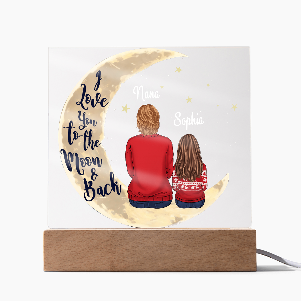 Personalized Acrylic Square Plaque for Grandma / Nana - Mother's Day Gift