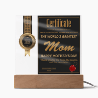 Acrylic Square Plaque – World's Greatest Mom Mother's Day - TreasuredTale