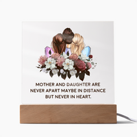 Acrylic Square Plaque for Mom from Daughters - Mother's Day Gift - Mother and Daughter