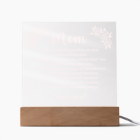 Acrylic Square Plaque for Mom - Mother's Day Gift - You Gave Me the Confidence
