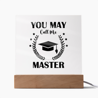Acrylic Square Plaque - Graduation, Masters