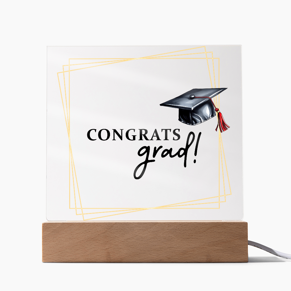 Acrylic Square Plaque - Graduation, Congrats Grad