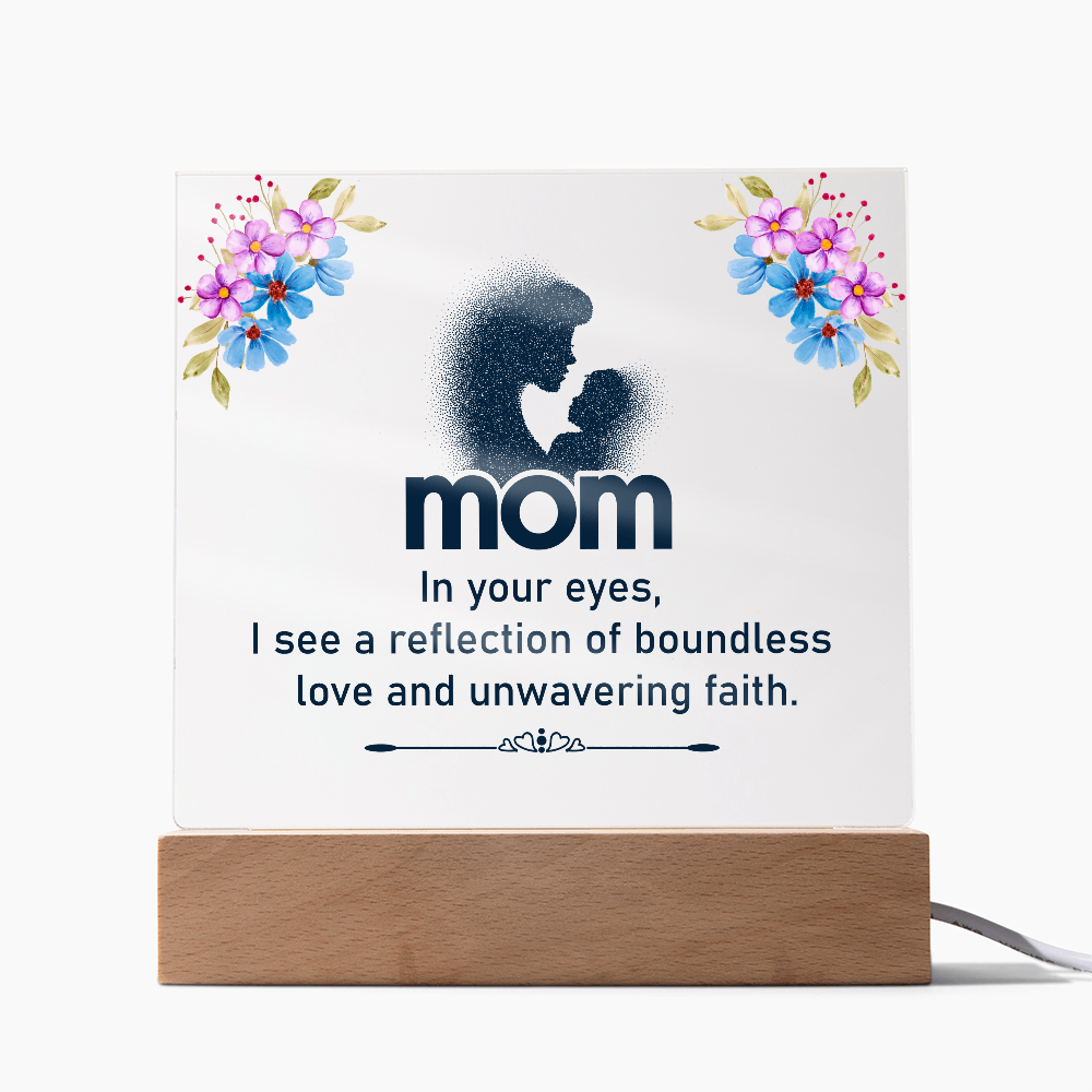 Acrylic Square Plaque for Mom - Mother's Day Gift - In Your Eyes