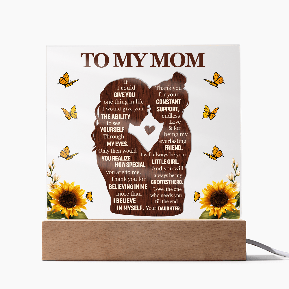 Acrylic Plaque – To My Mom from Daughter - TreasuredTale