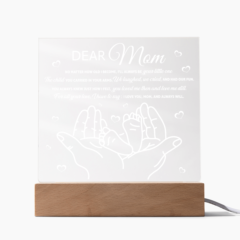 Acrylic Square Plaque – Always Your Little One Mom Gift - TreasuredTale