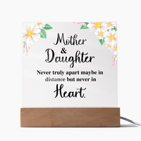 Acrylic Square Plaque for Mom - Mother's Day Gift - Mother & Daughter