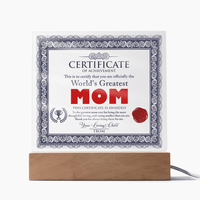 Acrylic Square Plaque – World's Greatest Mom Gift - TreasuredTale