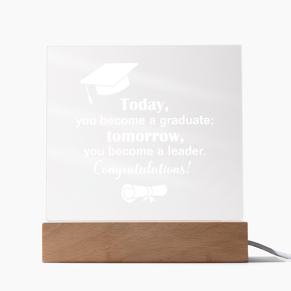 Acrylic Square Plaque - Graduation, Leader
