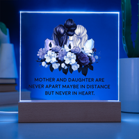 Acrylic Square Plaque for Mom from Daughters - Mother's Day Gift - Mother and Daughter