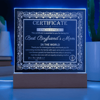 Acrylic Square Plaque – Best Boyfriend's Mom Gift - TreasuredTale