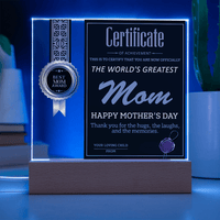 Acrylic Square Plaque – World's Greatest Mom Mother's Day - TreasuredTale