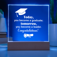 Acrylic Square Plaque - Graduation, Leader
