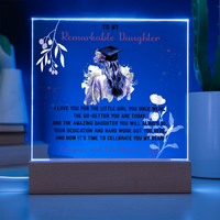 Acrylic Square Plaque - Remarkable Daughter Graduation