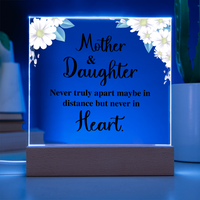 Acrylic Square Plaque for Mom - Mother's Day Gift - Mother & Daughter