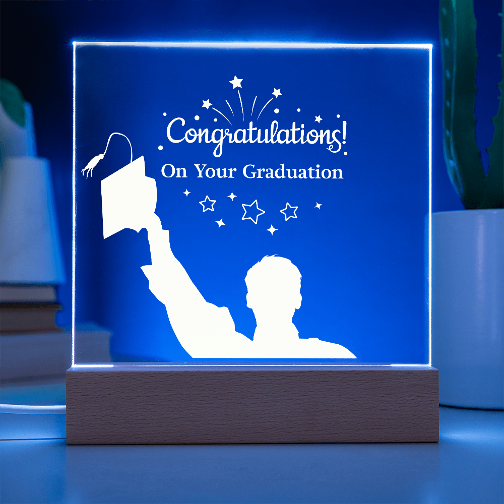 Acrylic Square Plaque - Congratulations On Your Graduation