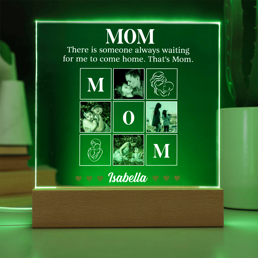 Personalized Acrylic Square Plaque for Mom from Dughter - Mother's Day Gift