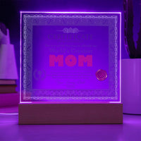 Acrylic Square Plaque – World's Greatest Mom Gift - TreasuredTale