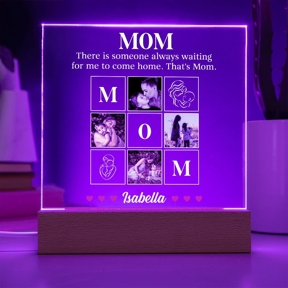 Personalized Acrylic Square Plaque for Mom from Dughter - Mother's Day Gift