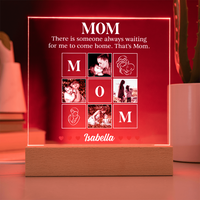Personalized Acrylic Square Plaque for Mom from Dughter - Mother's Day Gift