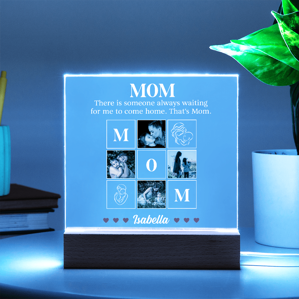 Personalized Acrylic Square Plaque for Mom from Dughter - Mother's Day Gift