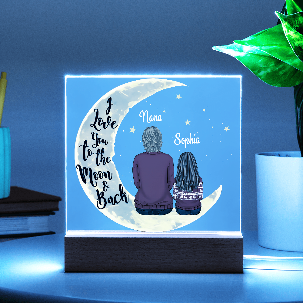 Personalized Acrylic Square Plaque for Grandma / Nana - Mother's Day Gift