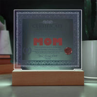 Acrylic Square Plaque – World's Greatest Mom Gift - TreasuredTale
