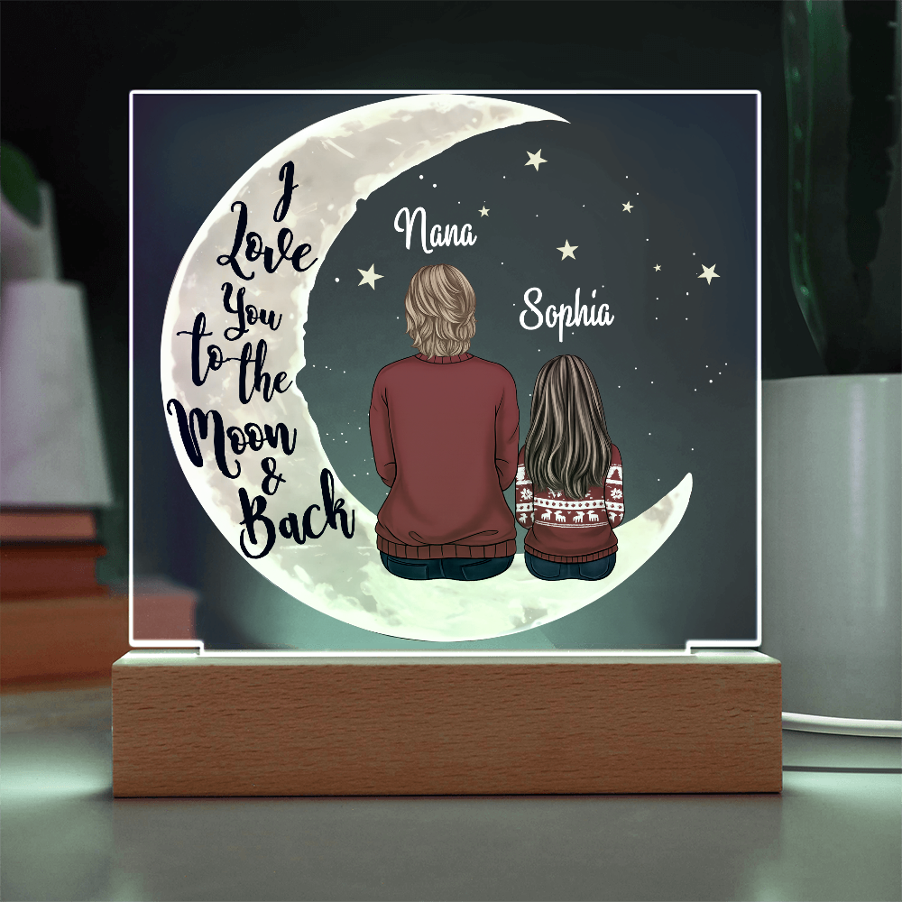 Personalized Acrylic Square Plaque for Grandma / Nana - Mother's Day Gift