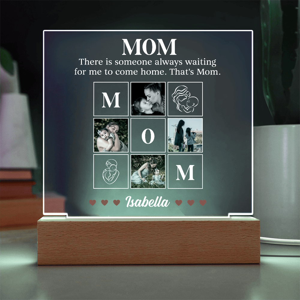 Personalized Acrylic Square Plaque for Mom from Dughter - Mother's Day Gift