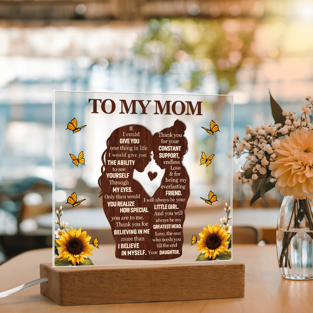 Acrylic Plaque – To My Mom from Daughter - TreasuredTale