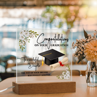 Acrylic Square Plaque - Graduation, Congratulations Daughter