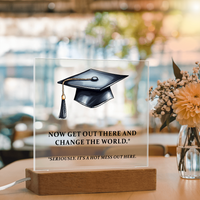 Acrylic Square Plaque - Funny Graduation Gift