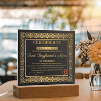 Acrylic Square Plaque – Best Boyfriend's Mom Gift - TreasuredTale