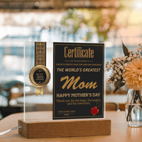 Acrylic Square Plaque – World's Greatest Mom Mother's Day - TreasuredTale