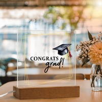 Acrylic Square Plaque - Graduation, Congrats Grad