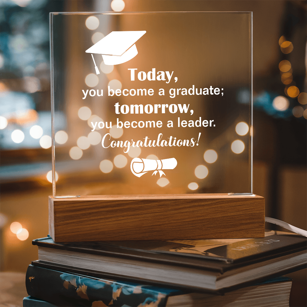 Acrylic Square Plaque - Graduation, Leader