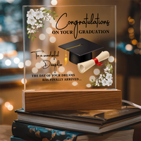 Acrylic Square Plaque - Graduation, Congratulations Daughter