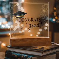 Acrylic Square Plaque - Graduation