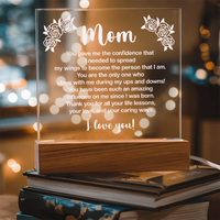 Acrylic Square Plaque for Mom - Mother's Day Gift - You Gave Me the Confidence