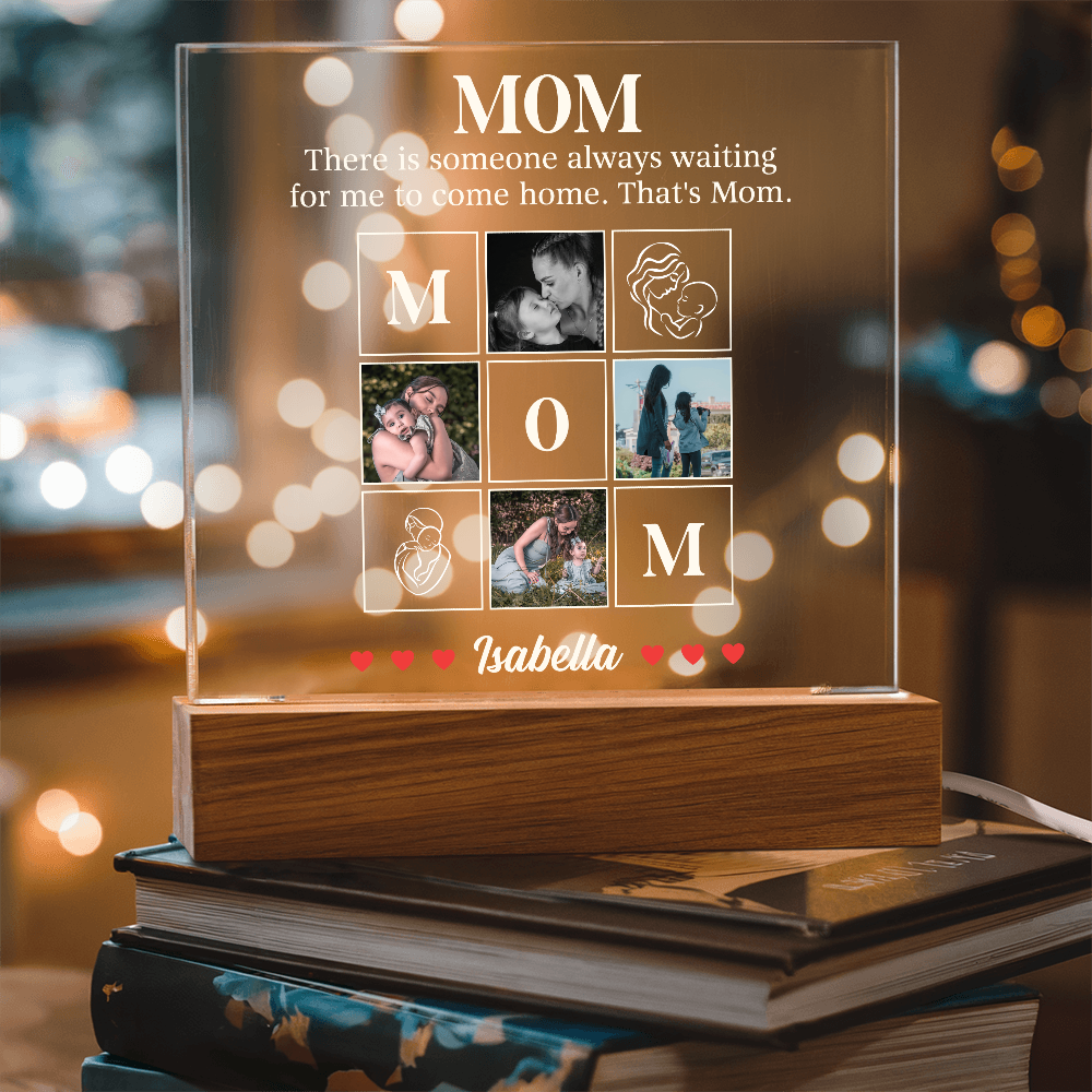 Personalized Acrylic Square Plaque for Mom from Dughter - Mother's Day Gift