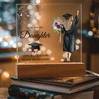 Acrylic Square Plaque - Daughter Graduation