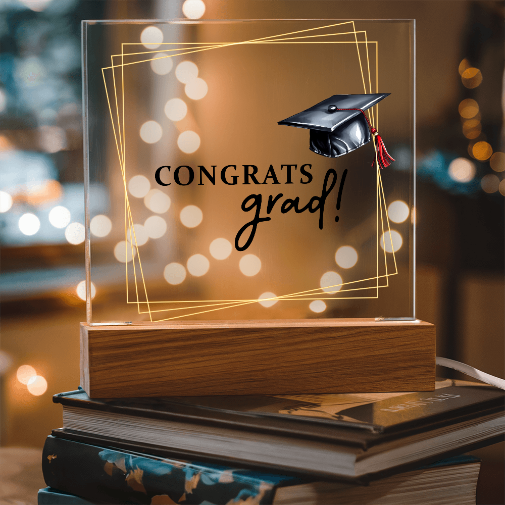 Acrylic Square Plaque - Graduation, Congrats Grad