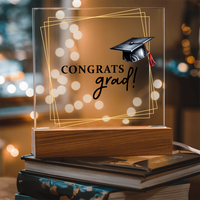 Acrylic Square Plaque - Graduation, Congrats Grad