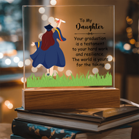 Acrylic Square Plaque, Graduation, To My Daughter