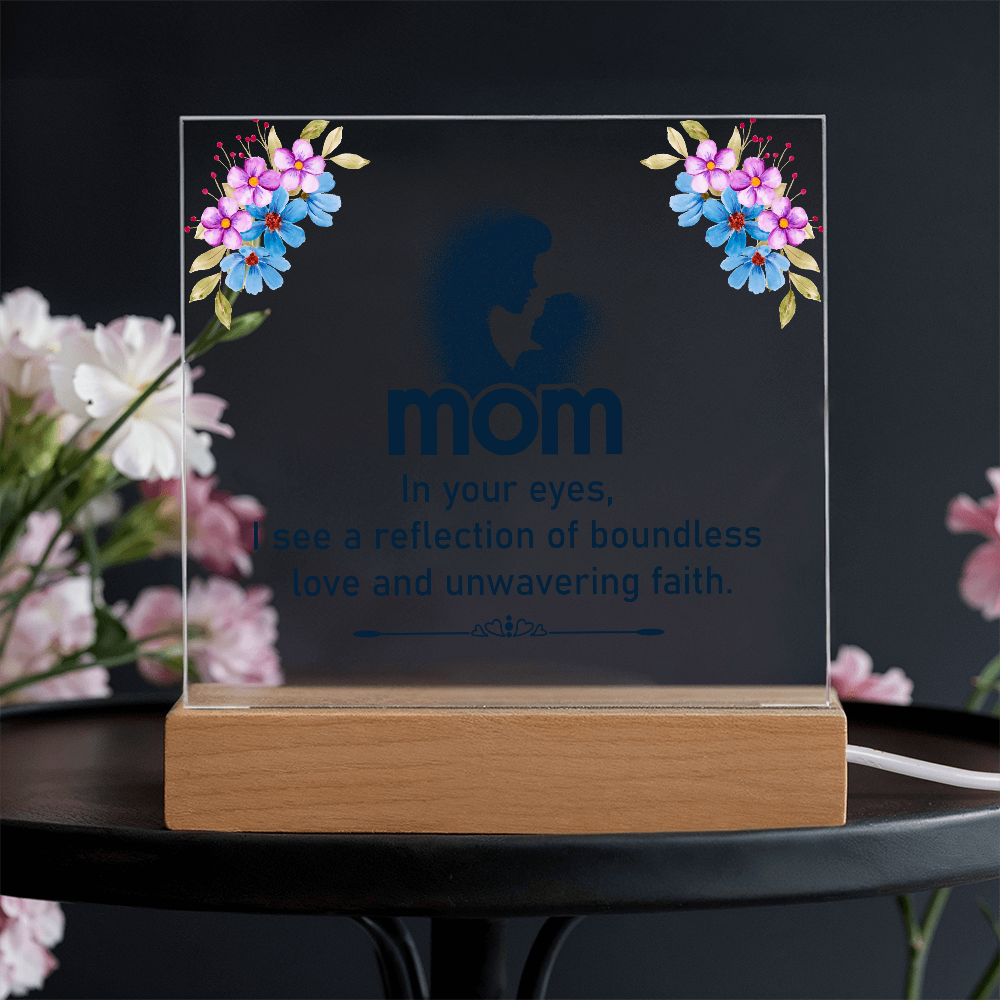 Acrylic Square Plaque for Mom - Mother's Day Gift - In Your Eyes