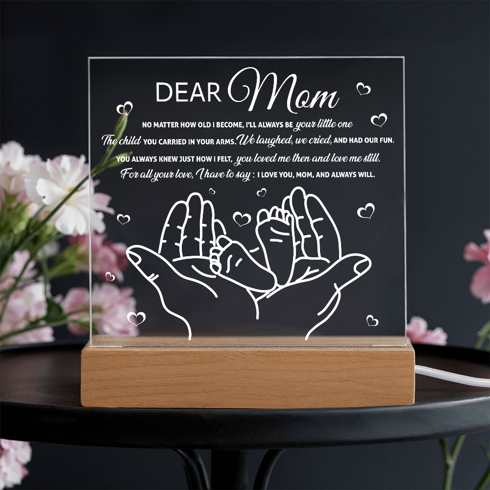 Acrylic Square Plaque – Always Your Little One Mom Gift - TreasuredTale