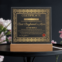 Acrylic Square Plaque – Best Boyfriend's Mom Gift - TreasuredTale